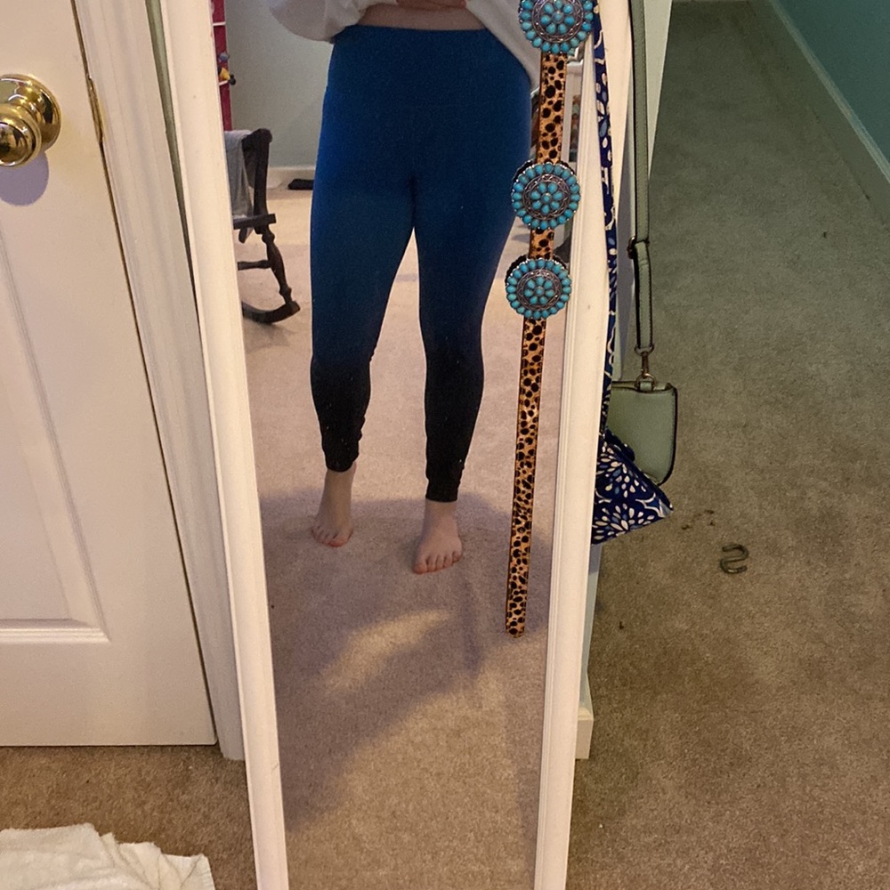 Blue ombré leggings
